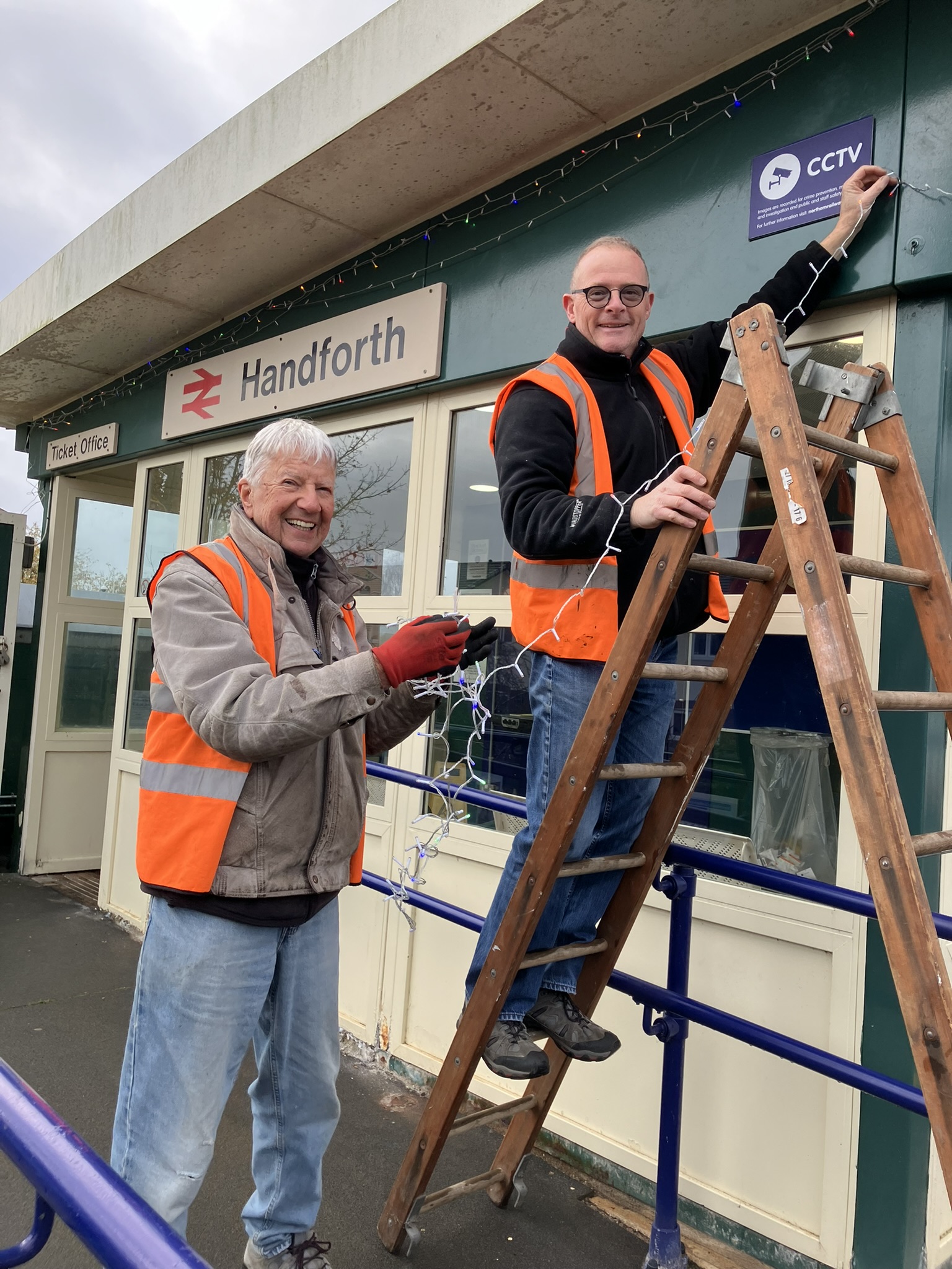 Handforth Station getting ready for Christmas